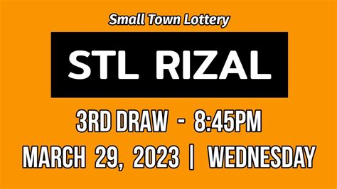 stl rizal live draw today|STL Rizal Results March 1 to 31, 2024.